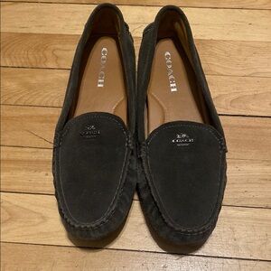 Coach Women's Gray‎ Suede Loafers size 9